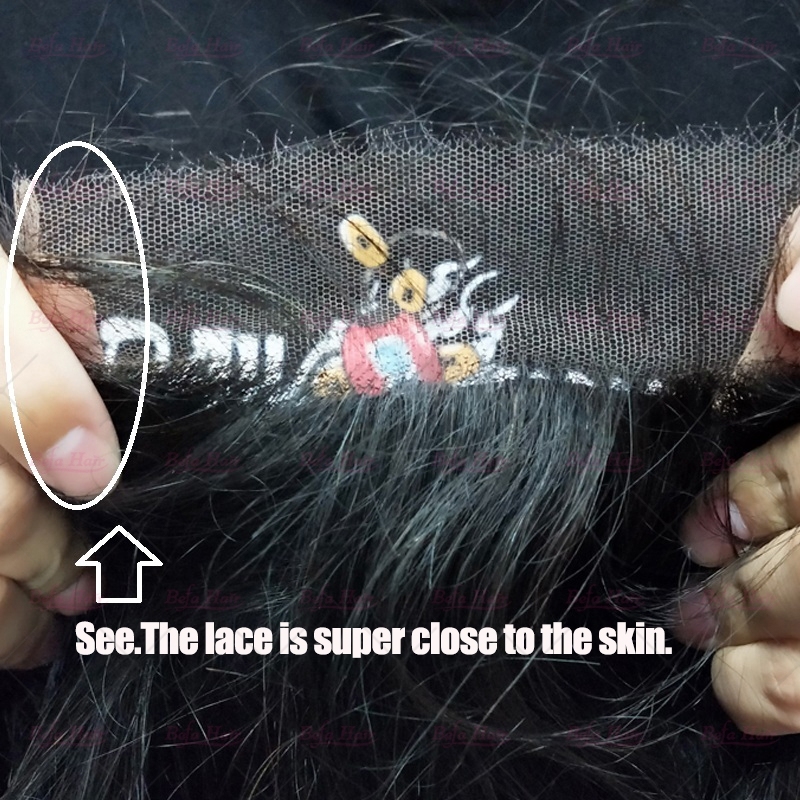 Wholesale Deep Wave HD5x5 Lace Closure Black Wigs 200% Density