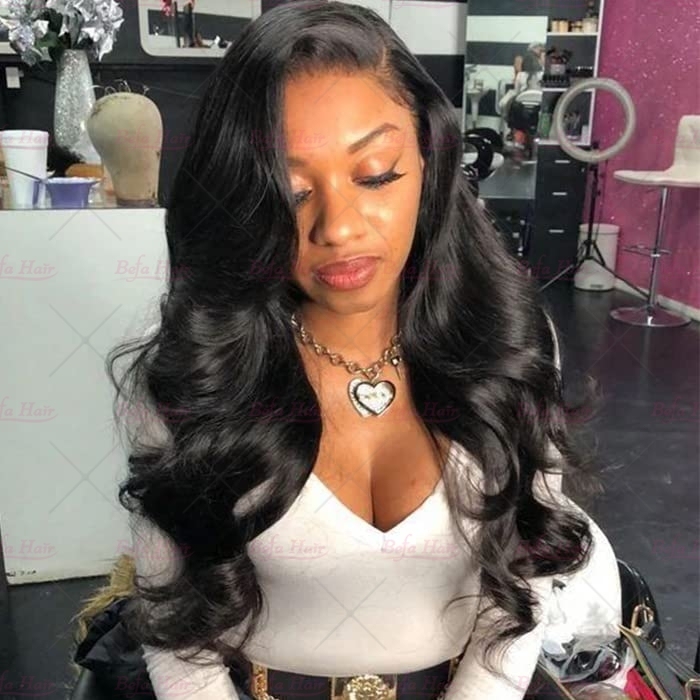 Wholesale Pre-plucked 2 Bundles Brazilian Hair With 13x4 Transparent HD Lace Frontal (Straight/Body Wave),can do dropshipping
