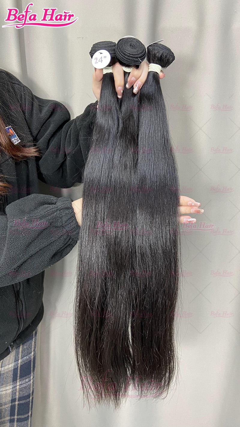 Wholesale Raw Hair Straight 2pcs/3Bundles/4Bundles 10-30 Inches Natural Black human Hair Weave