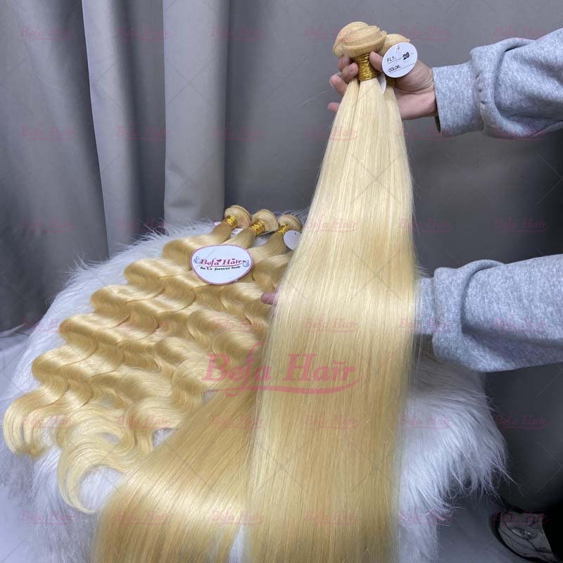 Wholesale 613# Straight/ Body Wave 1Bundles 10-30 Inches Virgin Human Hair Weave