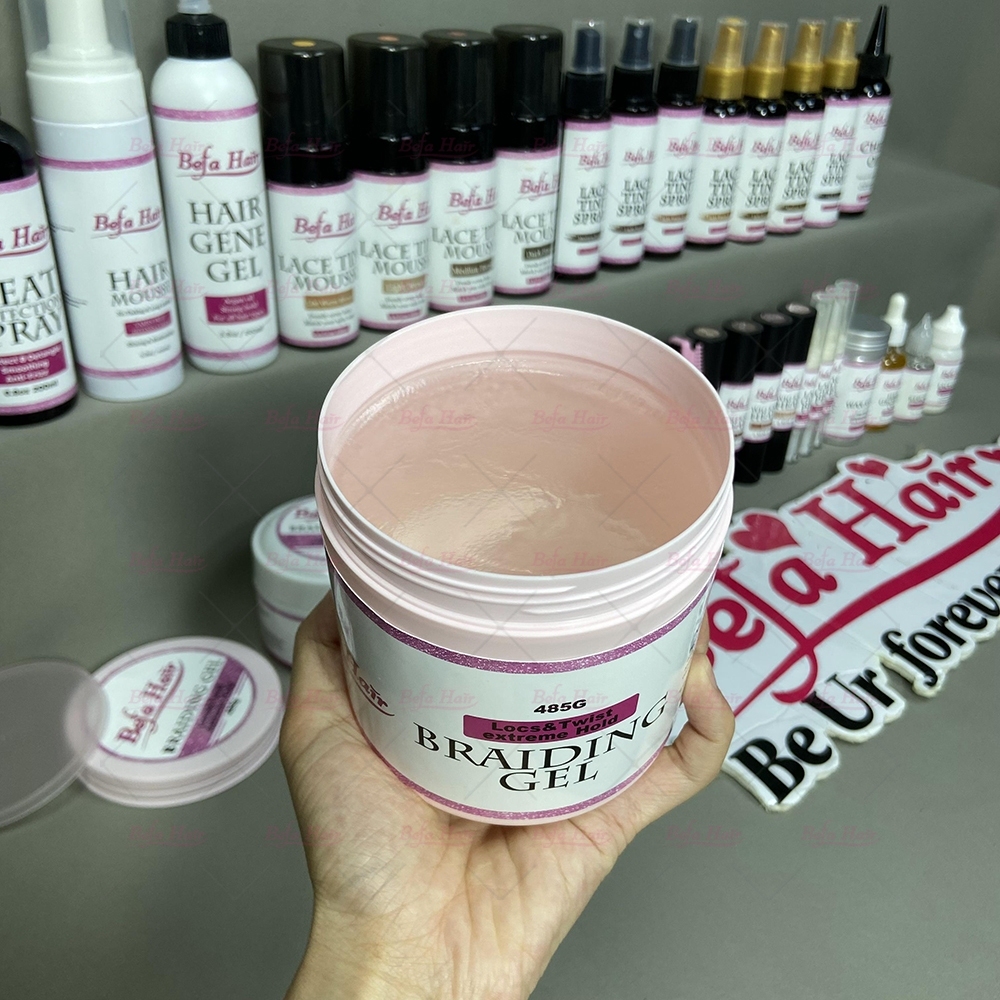 Private Label Braiding Loc Gel Shining Hair Gel Custom Braiding Gel Extreme Hold With Logo