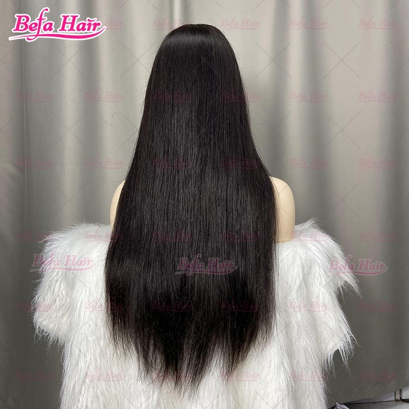 Wholesale Natural Black 2x6 4x4 5x5 13x4 13x6 360 Lace Straight Hair Wig Pre Plucked 200% Density Virgin Human Hair Wigs