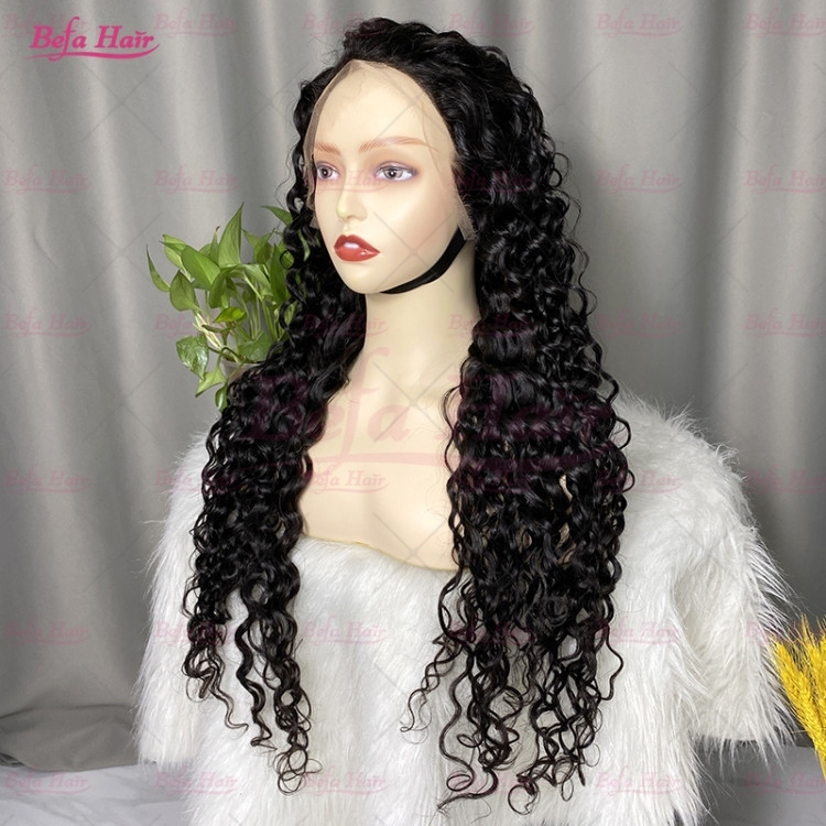 Natural Black 200% Density Virgin Human Hair Wigs Italian Curl Wig 2x6 4x4 5x5 13x4 13x6 360 Lace Wig