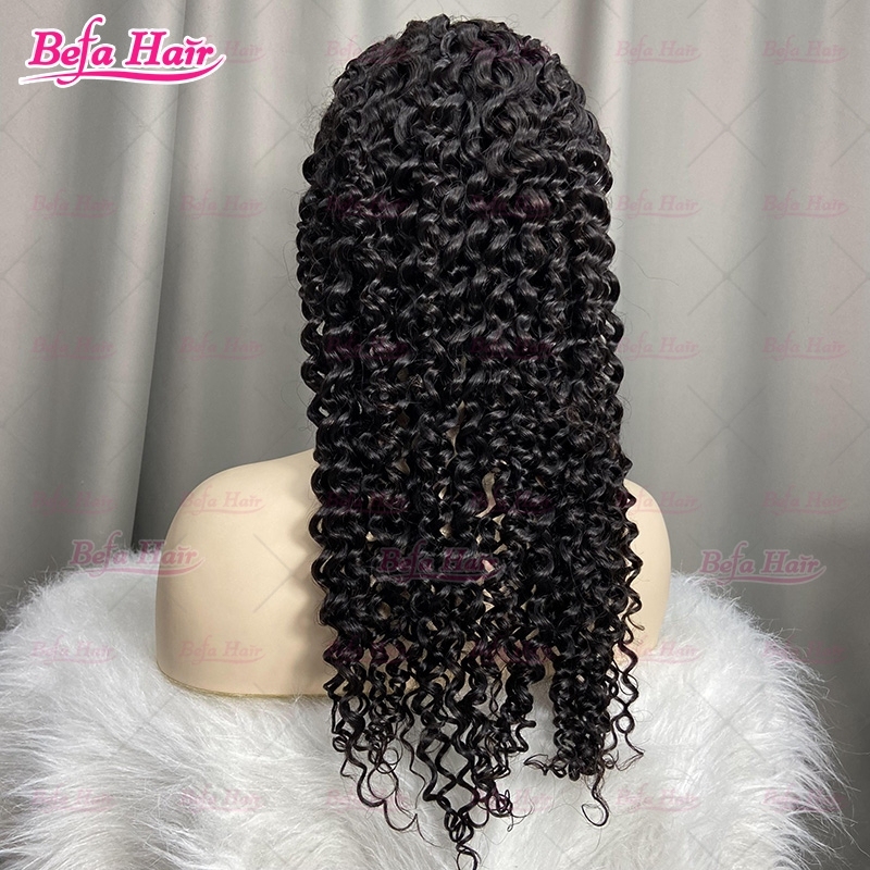 Natural Black 200% Density Virgin Human Hair Wigs Deep Curly Wig 2x6 4x4 5x5 13x4 13x6 360 Lace Wig