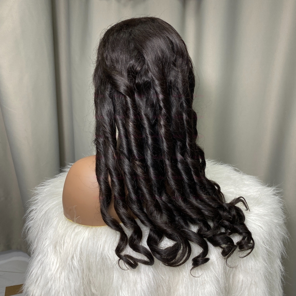 Wholesale Human Hair Egg Curly Wig Natural Black 200% Density Virgin Hair 2x6 4x4 5x5 13x4 13x6 360 Lace Wig