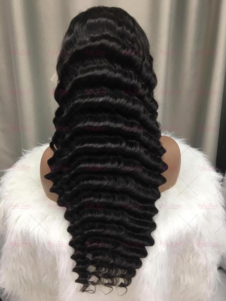 Natural Black 200% Density Virgin Human Hair Wigs More Wave Wig 2x6 4x4 5x5 13x4 13x6 360 Lace Wig