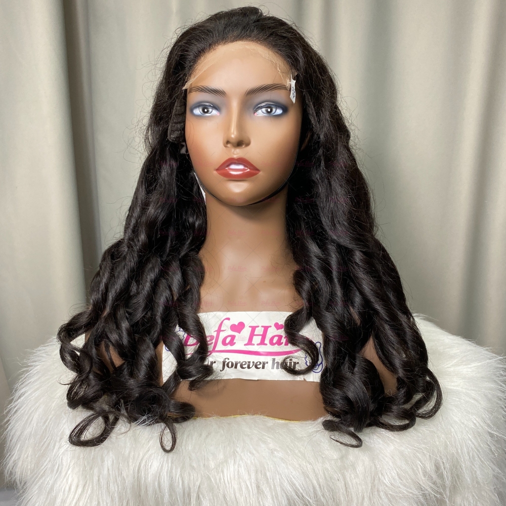 Wholesale Human Hair Egg Curly Wig Natural Black 200% Density Virgin Hair 2x6 4x4 5x5 13x4 13x6 360 Lace Wig