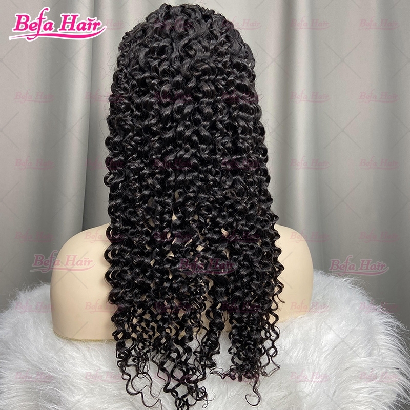 Natural Black 200% Density Virgin Human Hair Wigs Deep Curly Wig 2x6 4x4 5x5 13x4 13x6 360 Lace Wig