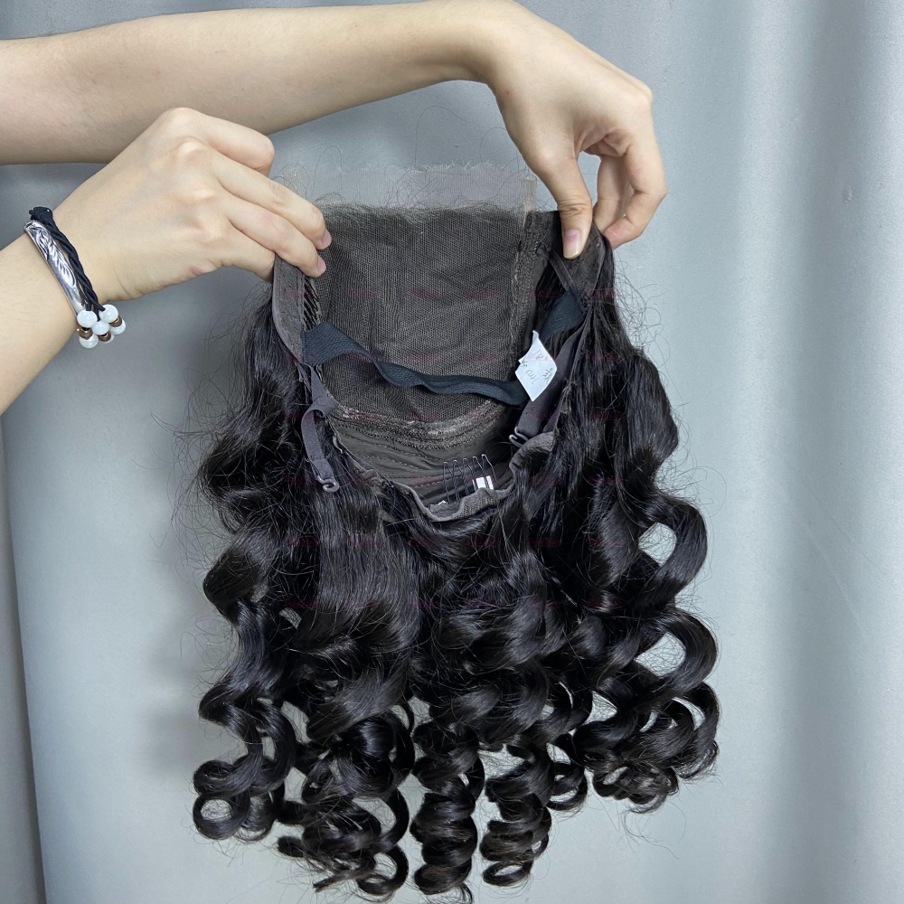 Natural Black 200% Density Virgin Human Hair Wigs Loose Wave Wig 2x6 4x4 5x5 13x4 13x6 360 Lace Wig