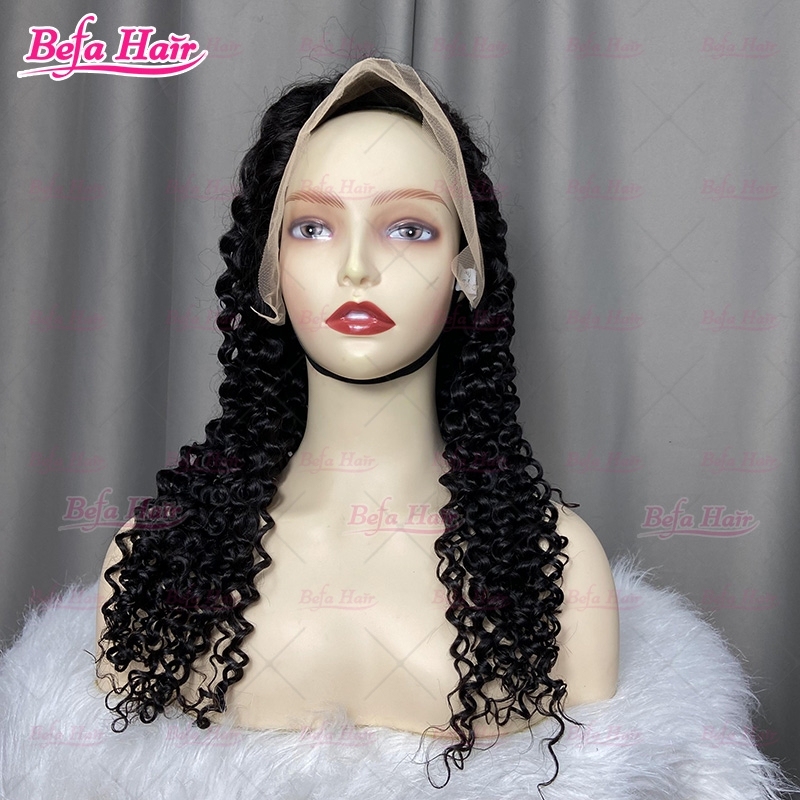 Natural Black 200% Density Virgin Human Hair Wigs Deep Curly Wig 2x6 4x4 5x5 13x4 13x6 360 Lace Wig