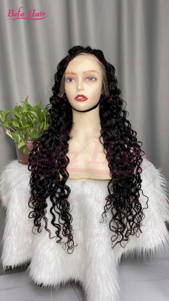 Natural Black 200% Density Virgin Human Hair Wigs Italian Curl Wig 2x6 4x4 5x5 13x4 13x6 360 Lace Wig