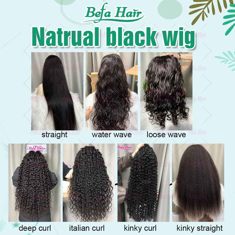 Wholesale 200% Density 4x4 5x5 13x4 13x6 HD Transparent Lace Deep Curl Natural Black Cheap Human Hair Wigs