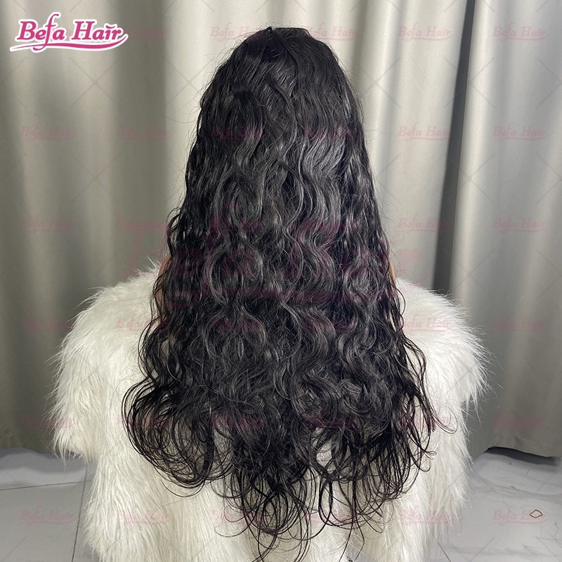 Wholesale 200% Density 4x4 5x5 13x4 13x6 HD Transparent Lace Water Wave Natural Black Cheap Human Hair Wigs