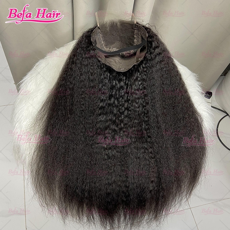 Wholesale 200% Density 4x4 5x5 13x4 13x6 HD Transparent Lace Kinky Straight Natural Black Cheap Human Hair Wigs