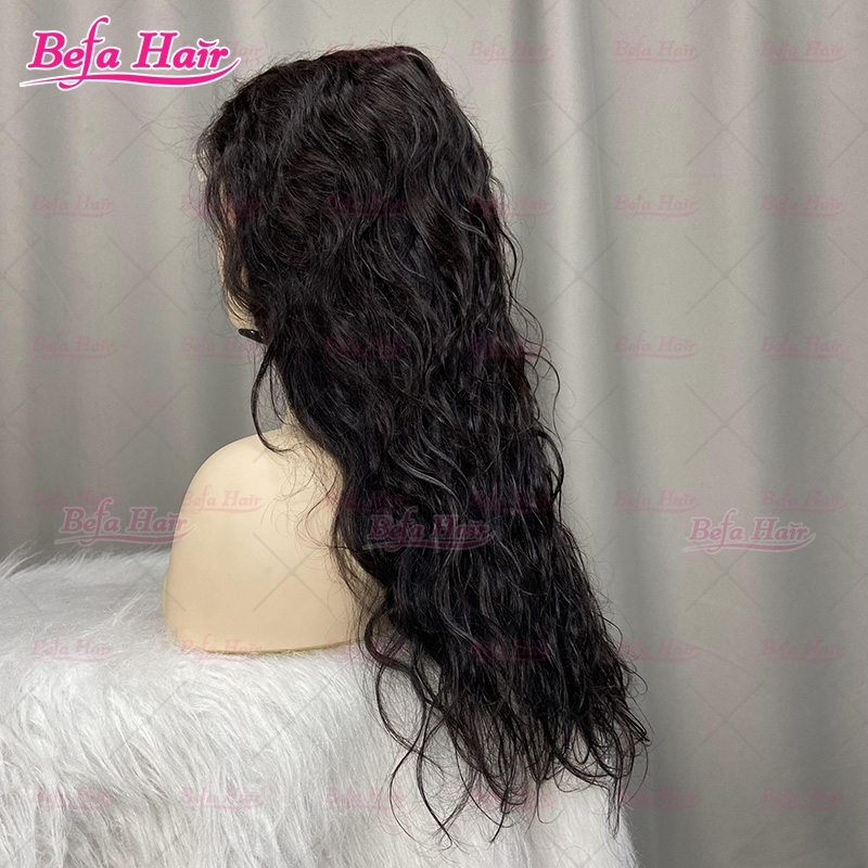Wholesale 200% Density 4x4 5x5 13x4 13x6 HD Transparent Lace Water Wave Natural Black Cheap Human Hair Wigs
