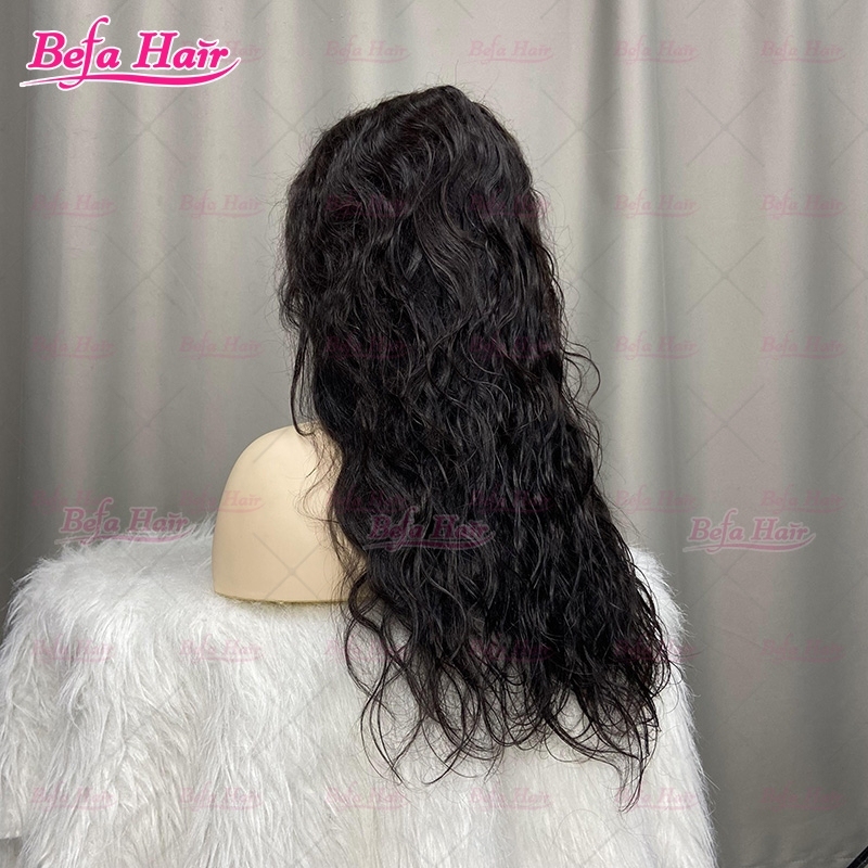 Wholesale 200% Density 4x4 5x5 13x4 13x6 HD Transparent Lace Water Wave Natural Black Cheap Human Hair Wigs
