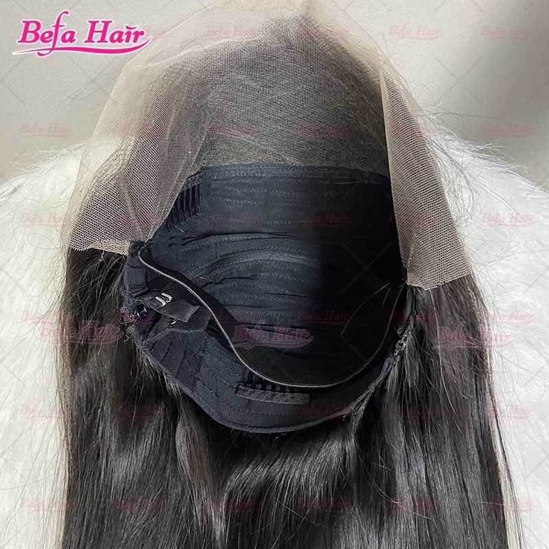 2x6 4x4 5x5 13x4 13x6 HD Transparent Lace Zip Wig 200% Density Natural Black Straight Human Hair Zipper Wig