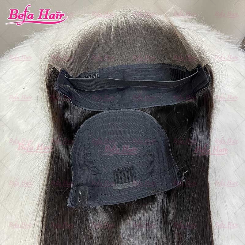 2x6 4x4 5x5 13x4 13x6 HD Transparent Lace Zip Wig 200% Density Natural Black Straight Human Hair Zipper Wig