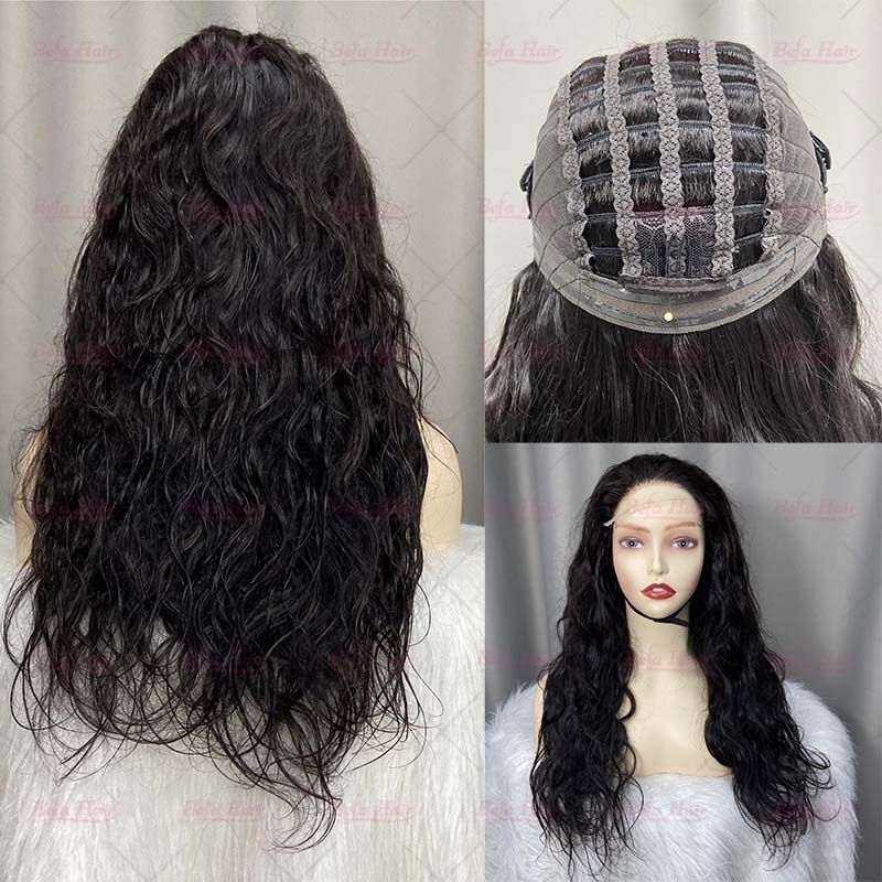 Human Hair Glueless Lace Wigs 5X5 13X4 13X6 Transparent HD Lace Natural Black Water Wave Hair Wigs Cheap Human Hair Wigs