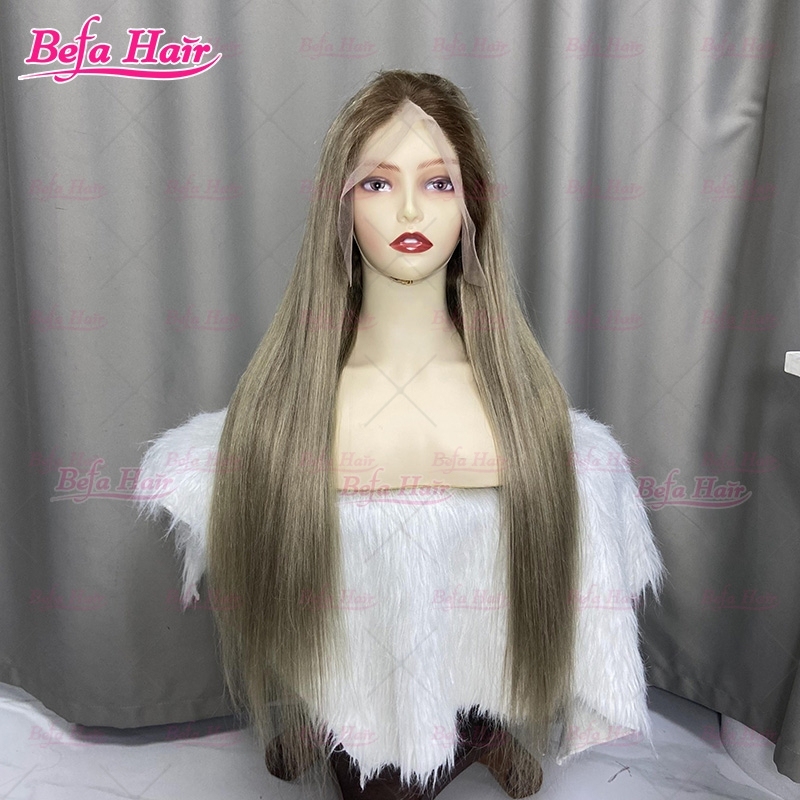 Highlight Color Straight Human Hair Wig 4x4/ 5x5/ 13x4/ 13x6 Transparent Lace 200% Density Piano Color Wig