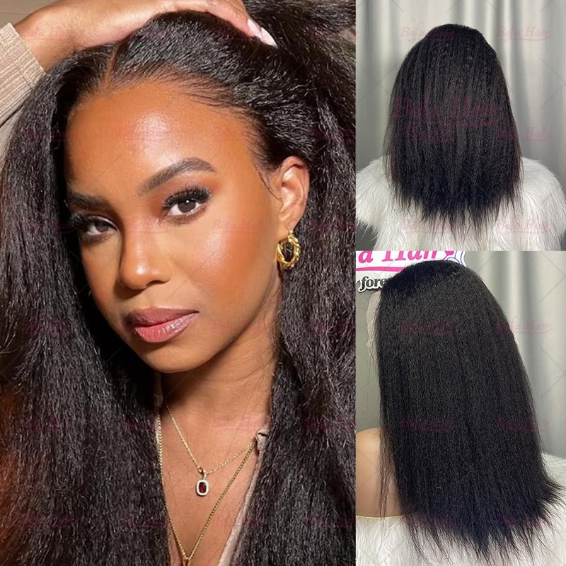 Human Hair Glueless Lace Wigs 5X5 13X4 13X6 Transparent HD Lace Natural Black Kinky Straight Hair Wigs Cheap Human Hair Wigs
