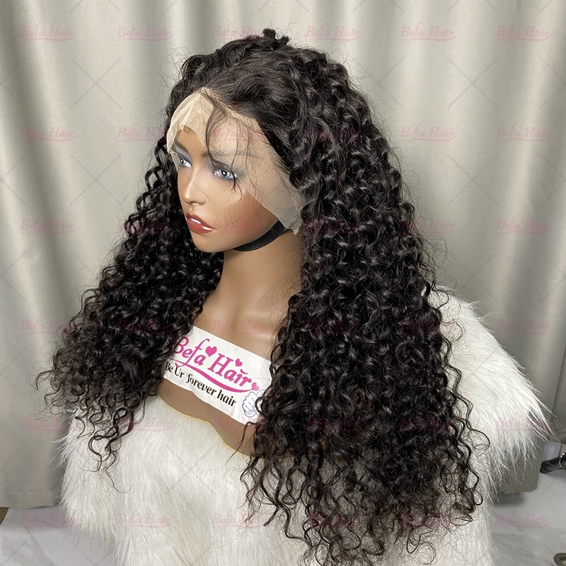 Human Hair Glueless Lace Wigs 5X5 13X4 13X6 Transparent HD Lace Natural Black Deep Curly Hair Wigs Cheap Human Hair Wigs
