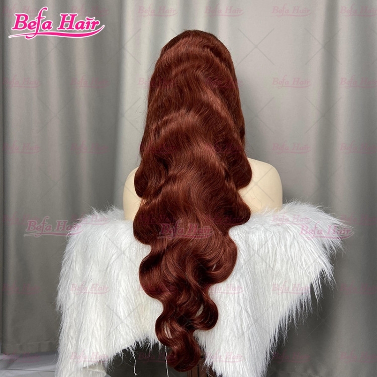 Hot Sale Brown Body Wave Human Hair Wigs Swiss Transparent 4x4/ 5x5/ 13x4/ 13x6 Lace Colored Wigs
