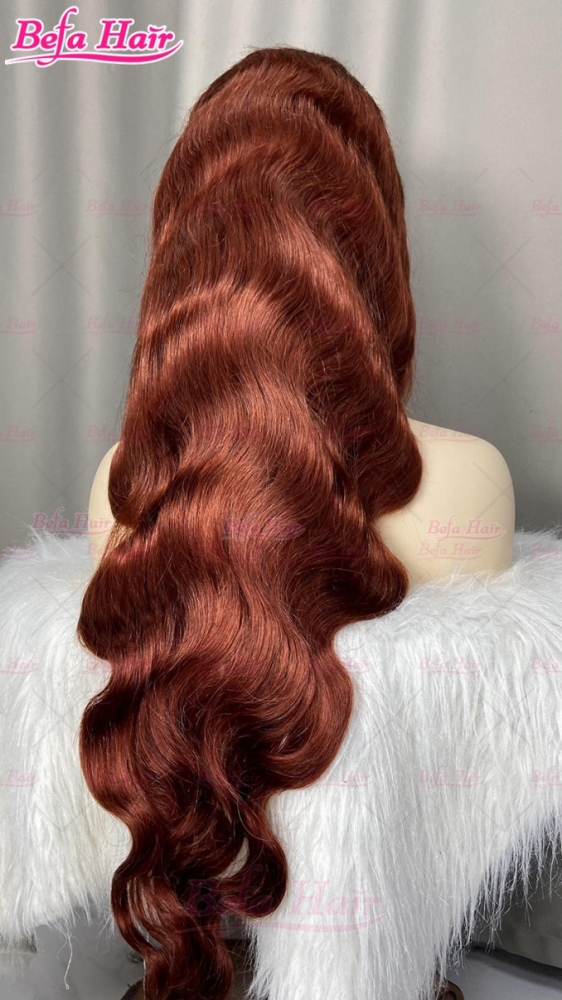 Hot Sale Brown Body Wave Human Hair Wigs Swiss Transparent 4x4/ 5x5/ 13x4/ 13x6 Lace Colored Wigs
