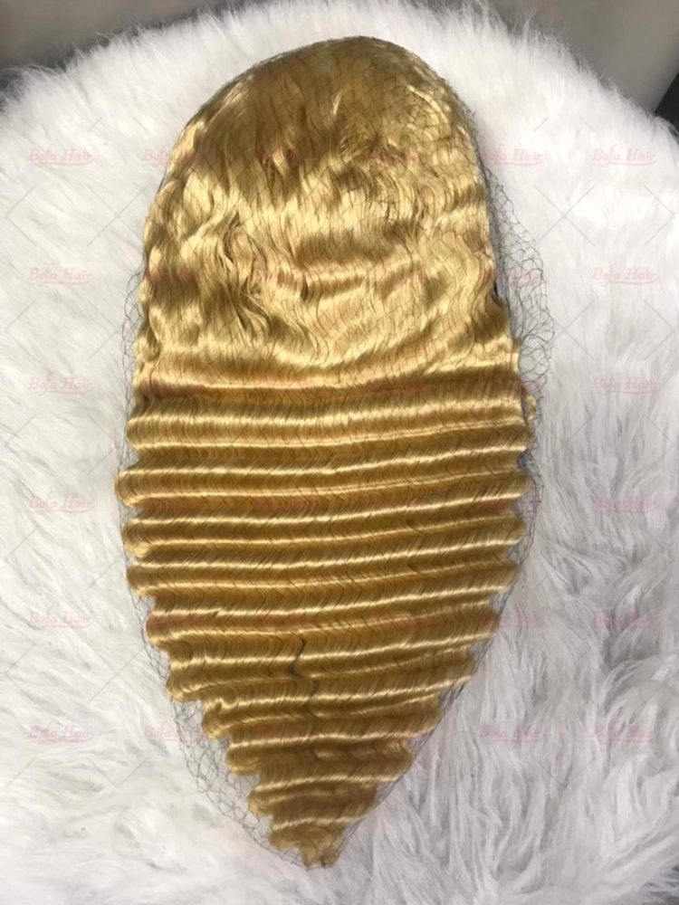 High Quality Honey Blonde 613 Lace Wig HD Transparent 4x4/ 5x5/ 13x4/ 13x6 Lace Blonde Color Deep Wave Human Hair Colored Wigs