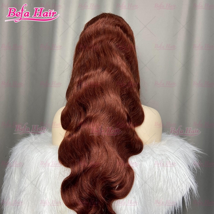 Hot Sale Brown Body Wave Human Hair Wigs Swiss Transparent 4x4/ 5x5/ 13x4/ 13x6 Lace Colored Wigs