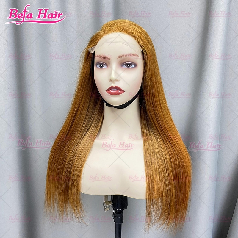 Glueless Wigs Human Hair Orange Ginger Color Wig 5x5/ 13x4/ 13x6 Transparent Lace Bone Straight Human Hair Wig