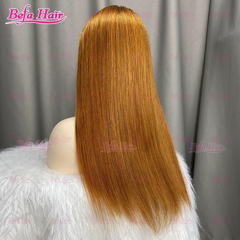 Glueless Wigs Human Hair Orange Ginger Color Wig 5x5/ 13x4/ 13x6 Transparent Lace Bone Straight Human Hair Wig