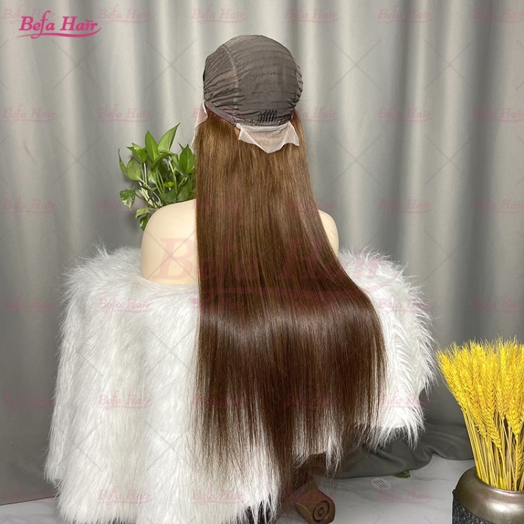 Chocolate Brown Straight Wig 4x4/ 5x5/ 13x4/ 13x6/ 360 Transparent Lace Colored Human Hair Wigs