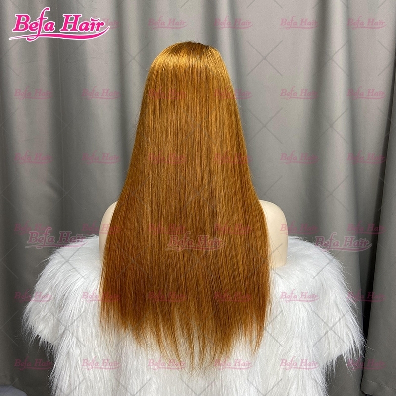 Honey Yellow Color Indian Hair 4x4/ 5x5/ 13x4/ 13x6 Transparent Lace Brazilian Hair Wig Straight Human Hair Wigs