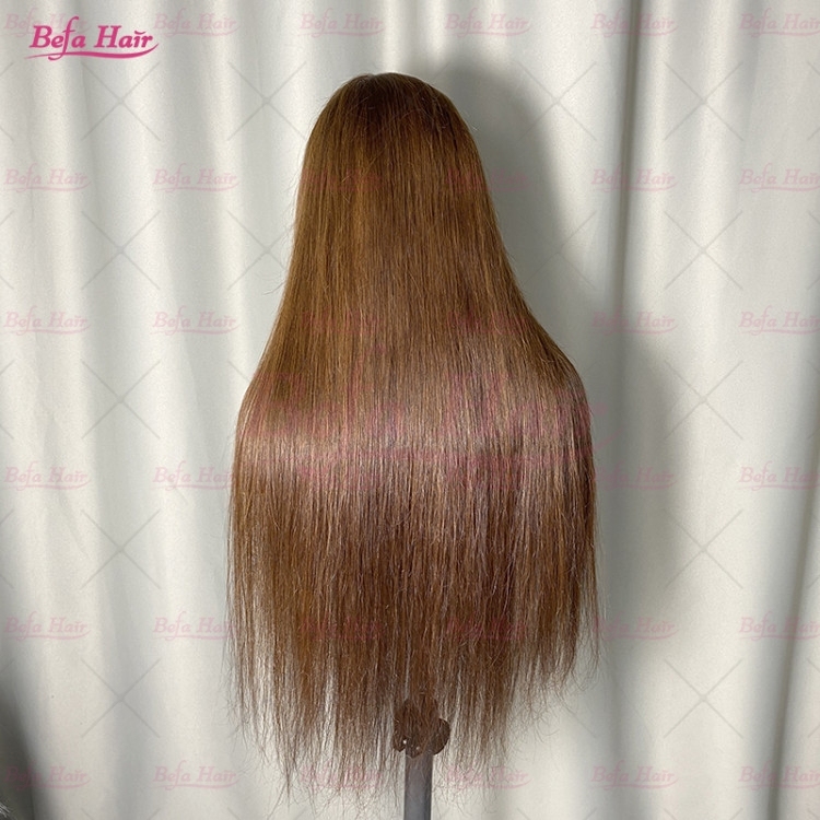 Chocolate Brown Straight Wig 4x4/ 5x5/ 13x4/ 13x6/ 360 Transparent Lace Colored Human Hair Wigs