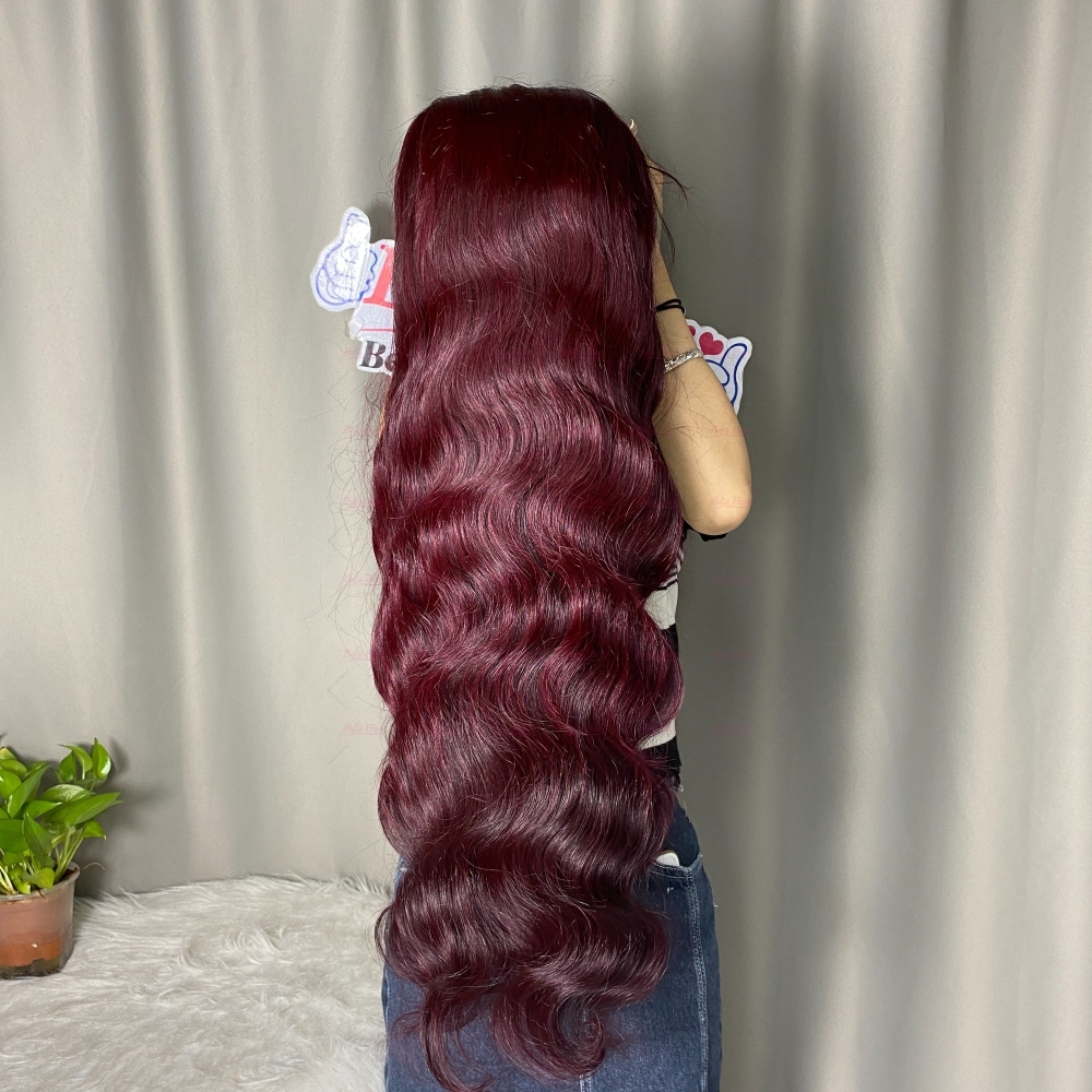Dark 99J Wig Virgin Hair Body Wave 4x4/ 5x5/ 13x4/ 13x6 HD Transparent Lace Colored Human Hair Wigs