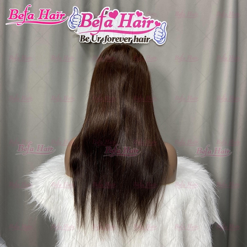#2 Brown Human Hair Wigs 4x4/ 5x5/ 13x4/ 13x6/ 360 HD Transparent Lace Straight Hair Colored Wigs Brown Hair Wigs
