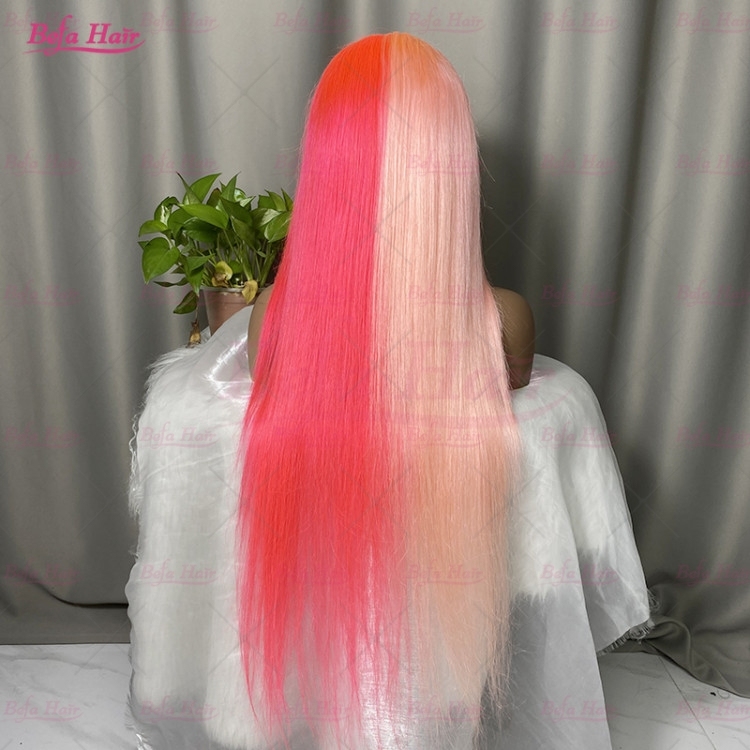 Pink Wigs Human Hair Colorful Wig 4x4/ 5x5/ 13x4/ 13x6 Transparent Lace Highlight Pink Hair Color Wigs Human Hair Lace Front