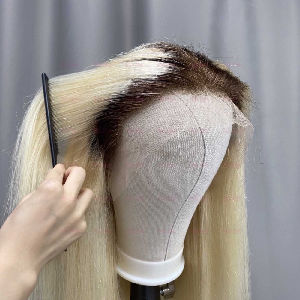 613 Wig Dark Roots Blonde Lace Wigs Human Hair Highlight Wig 4x4/ 5x5/ 13x4/ 13x6 Transparent Lace honey Blonde Human Hair Wig