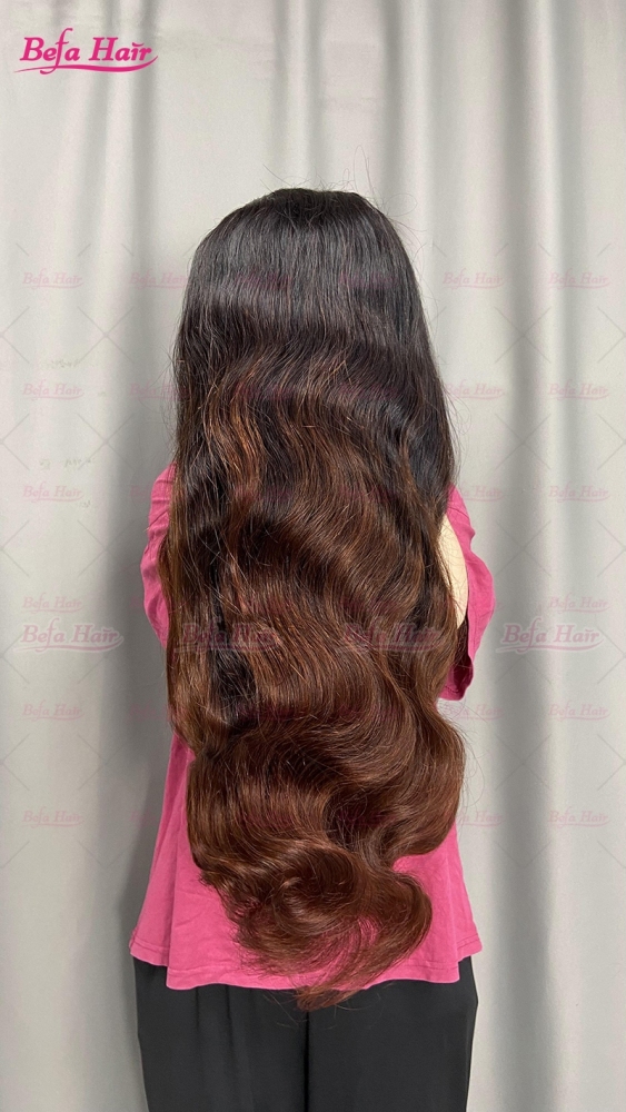 1B-Brown Color Body Wave Wig 4x4/ 5x5/ 13x4/ 13x6/ 360 Transparent Lace Frontal Wigs Ombre Human Hair Wigs