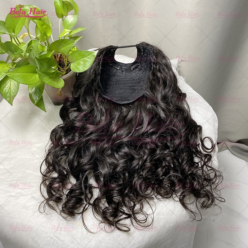 U-Part Wig Cuticle Aligned Human Hair Wigs Loose Wave Wig Human Hair 12-34 Inch Unprocessed Virgin Hair None Lace Wig