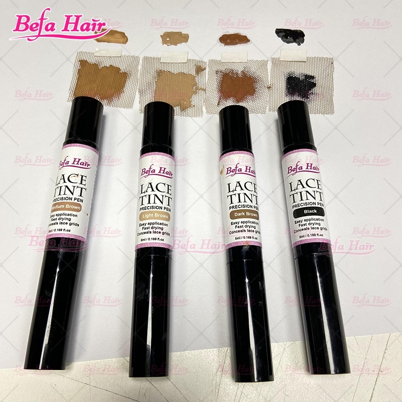 Private Label Lace Tint Pen Easy To Use Lace Tint Concealer With Brush 4 Colors Lace Wig Tint Pen