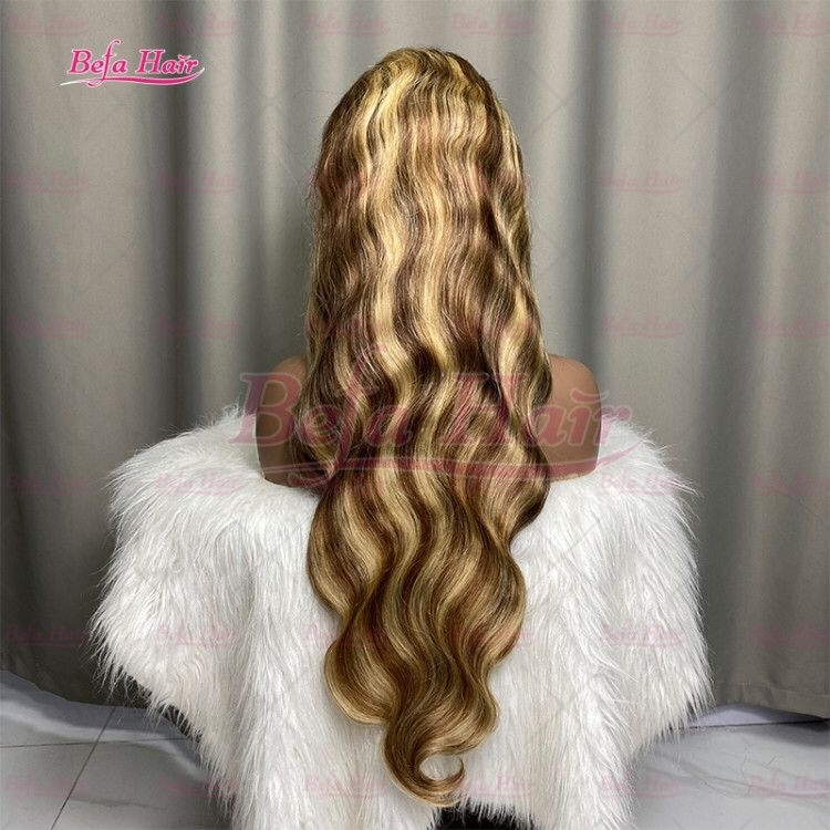 P613-27 Piano Color Hair Body Wave Wig Highlight Color Wig 4x4/ 5x5/ 13x4/ 13x6 Transparent Lace Color Wigs
