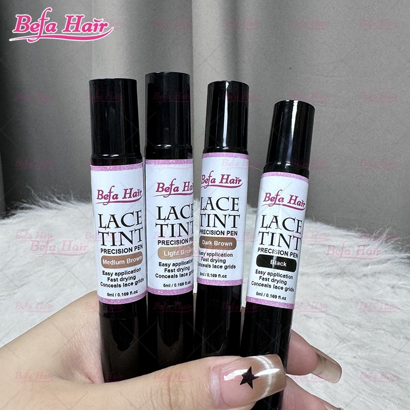 Private Label Lace Tint Pen Easy To Use Lace Tint Concealer With Brush 4 Colors Lace Wig Tint Pen