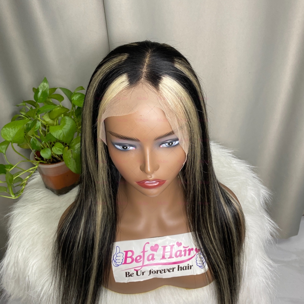 Ombre Highlight Blonde Color Lace Wigs 100% Virgin Hair 4x4/ 5x5/ 13x4/ 13x6/ 360 Transparent Lace Human Hair Highlight Wig