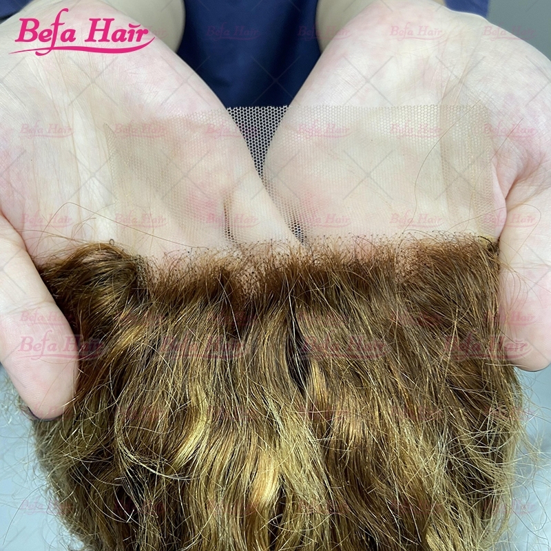 Deep Wave Human Hair Highlight Color Wig 4x4/ 5x5/ 13x4/ 13x6 HD Transparent Lace Wigs P4/27# Piano Color Wig
