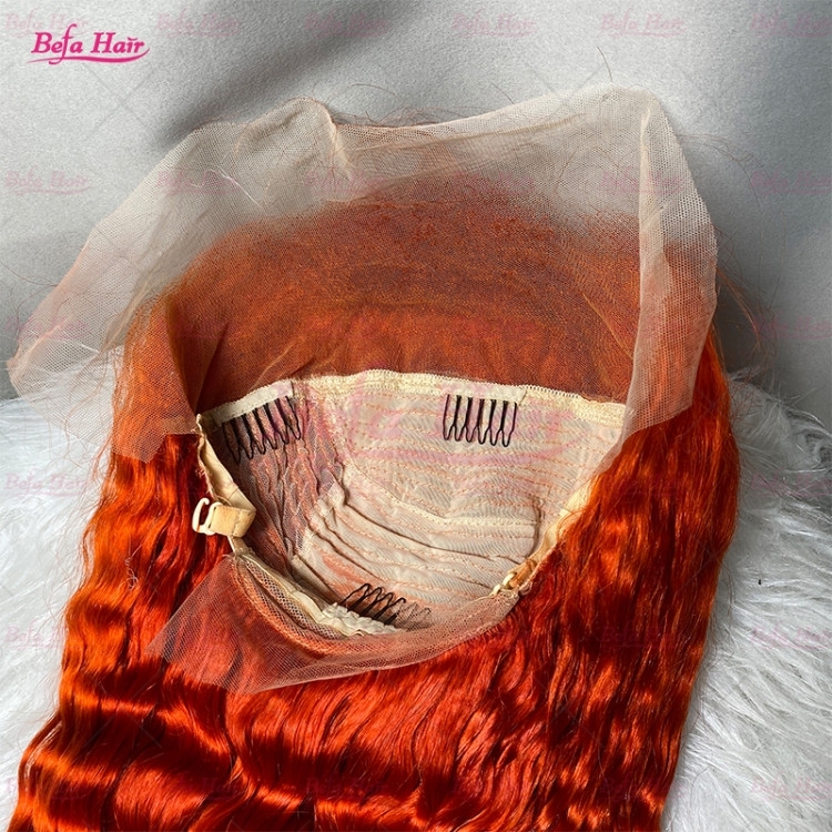 Red Curly Human Hair Wig High Density Hair Deep Wave Wig 4x4/ 5x5/ 13x4/ 13x6 Transparent Lace Curly Human Hair Red Wig