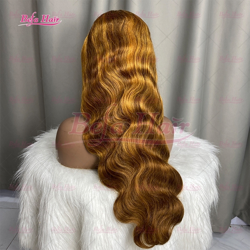 Highlight Piano Color Brown Blond Wig Mink Virgin Hair 4x4/ 5x5/ 13x4/ 13x6 Transparent Lace Body Wave Wig