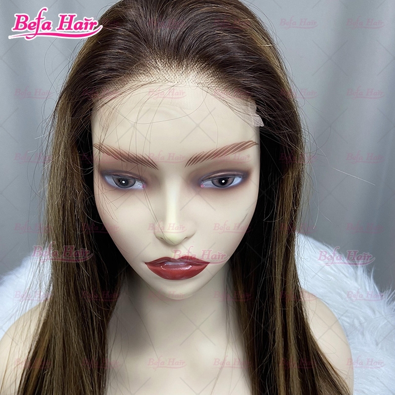 Highlight Piano Color P4-27 Brazilian Virgin Human Hair 4x4/ 5x5/ 13x4/ 13x6 HD/Transparent Lace Straight Human Hair Wig