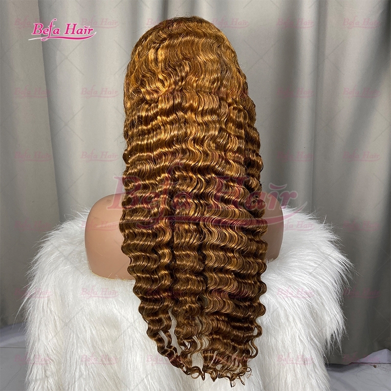 Highlight Piano Color Brown Blond Wig Pre Plucked Color Human Hair Wigs 4x4/ 5x5/ 13x4/ 13x6 Transparent Lace Deep Wave Wig